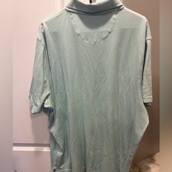 Tasso Elba Cotton Short Sleeve Collar Polo T-Shirt SZ XXL Light Teal - Picture 4 of 7